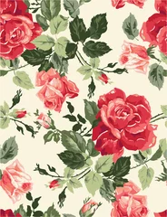 Plaid avec motif Roses Papier peint rose fantaisie