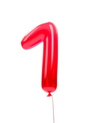 balloon number 1 red