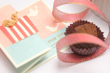 トリュフチョコレートとメッセージ