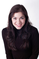 Fototapeta premium Happy smiling beautiful young woman