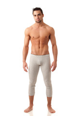 Fototapeta premium Man in Long Underwear