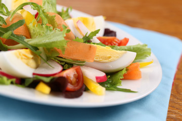 Salad with eggs