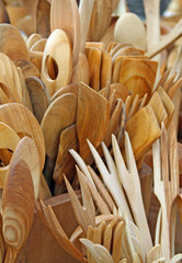 wooden spoons made by carpenter