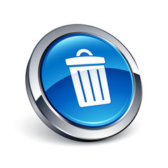 icône bouton internet poubelle