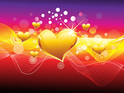 abstract colourful heart background