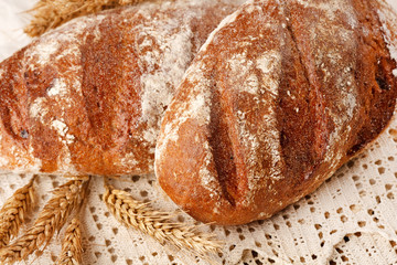 fresh bread on the table