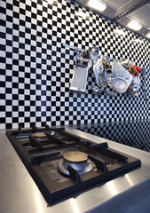luxury residential apartments, gas cooker