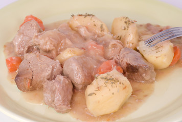blanquette de veau et légumes