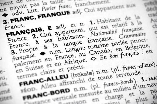 Français in the dictionary