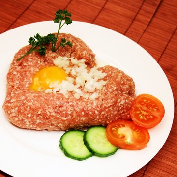 angerichtet - lecker Hackfleish