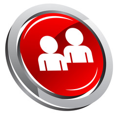3d glossy button with buddy icon