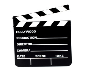 Fototapeta na wymiar Clapperboard motion picture production