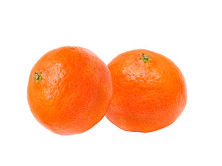 Mandarins isolated on white background