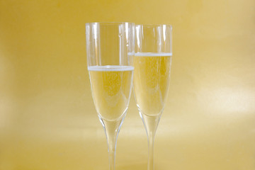 Two champagne flutes