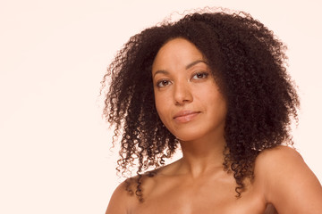 Multiracial beauty, ethnic black and Spanish mix