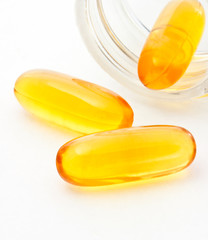 Three Gel Capsules and Jar
