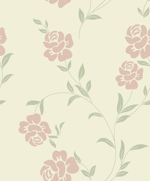 Seamless vector texture with flowers