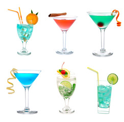 Cocktails collage collection