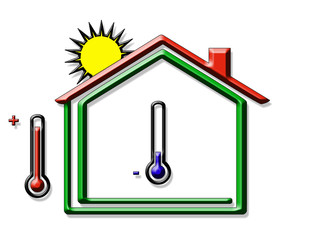 Logo maison, climatisation