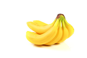 bunch of bananas isolated on white