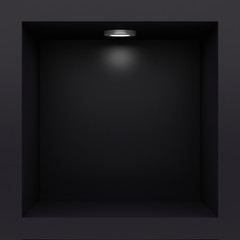 Empty black rack