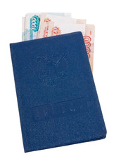 Student Certificate and money on white background