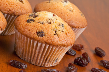Muffins and  raisins