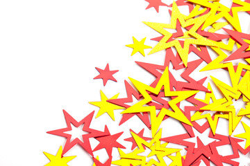 Placer of yellow and red stars