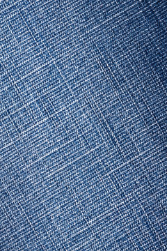 Closeup of the blue jeans cloth