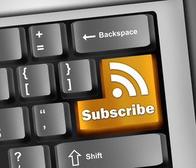 Keyboard Illustration "Subscribe"