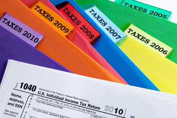 Taxes & Folders - obrazy, fototapety, plakaty