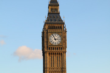 Fototapeta na wymiar Big Ben, the most popular and iconic landmark in England.