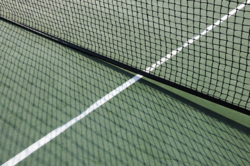 Tennis court and net