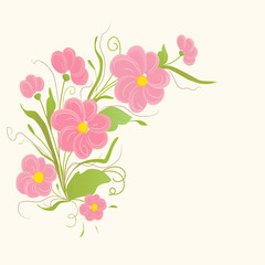 Obraz na płótnie Canvas Cute floral card