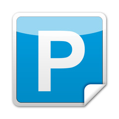 Pegatina señal P con reborde