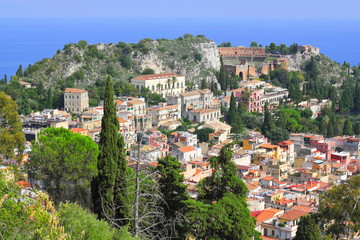 Obraz premium Panorama von Taormina