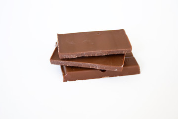 Chocolate bars side view