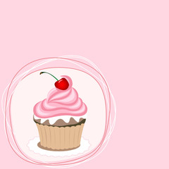 pink cupcake