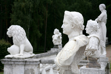 statues in antique Roman style
