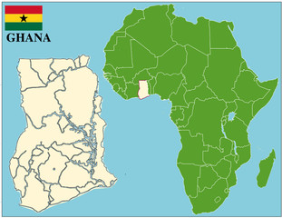 Ghana emblem map africa world business success background