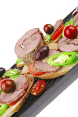 snakes on plate : tartlets