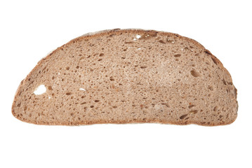 Slice of black rye bread