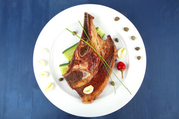 hot roasted lamb meat