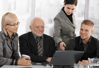 Businesspeople at meeting in office