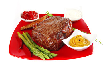 bbq meat with spices