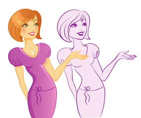 Vector illustration of Women presentation
