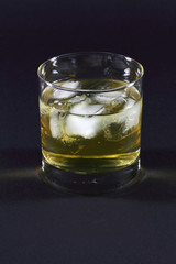 Whiskey on the rocks.