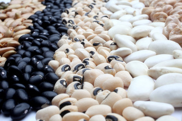 Various beans close up
