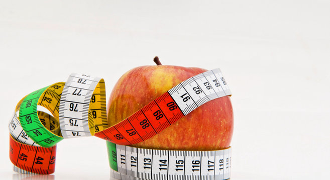 Ma&szlig;band und Apfel