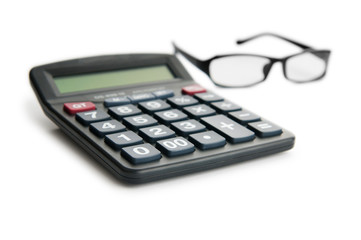 Business concept with accounting calculator